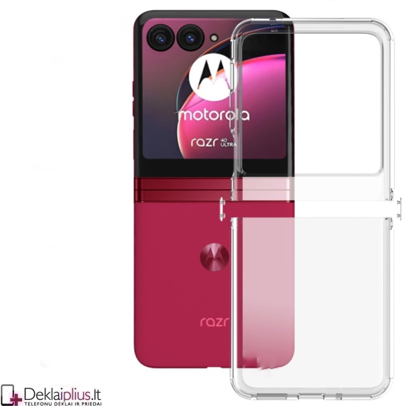Plastikinis ploniausias dėklas - skaidrus (Motorola Razr 40 Ultra) Plastikinis ploniausias dėklas - skaidrus (Motorola Razr 40 Ultra)